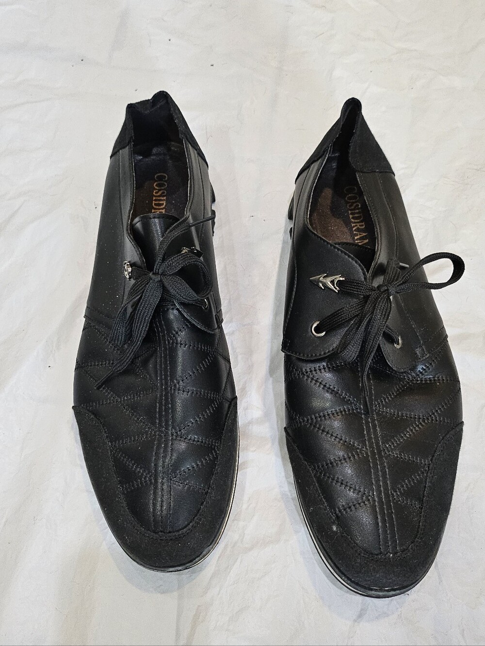 Cosidram Men Shoes 13M Black Lace Up Casual Oxfords